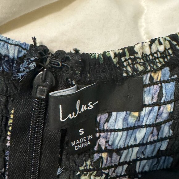 Lulu's Started With a Kiss Black Floral Print Tie-Strap Tiered Maxi Dress - Picture 5 of 6